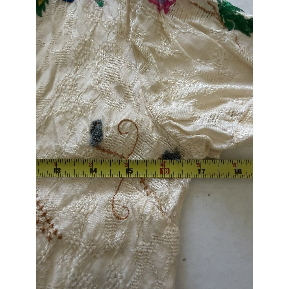 Urban Outfitters Eden Souvenir Floral Embroidered Button-Down Blouse Size S Boho - Picture 5 of 9